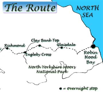 Map of the east section of the walk