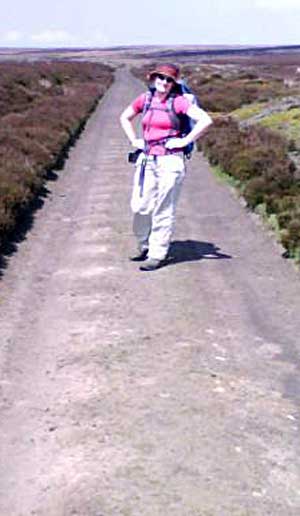 Steff on a long unwinding road